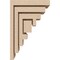 Ekena Millwork 3"W x 6"D x 9"H Classic Landon Rough Cedar Woodgrain TimberThane Corbel, Primed Tan CORUR03X06X09LANRCPR - alternate 4